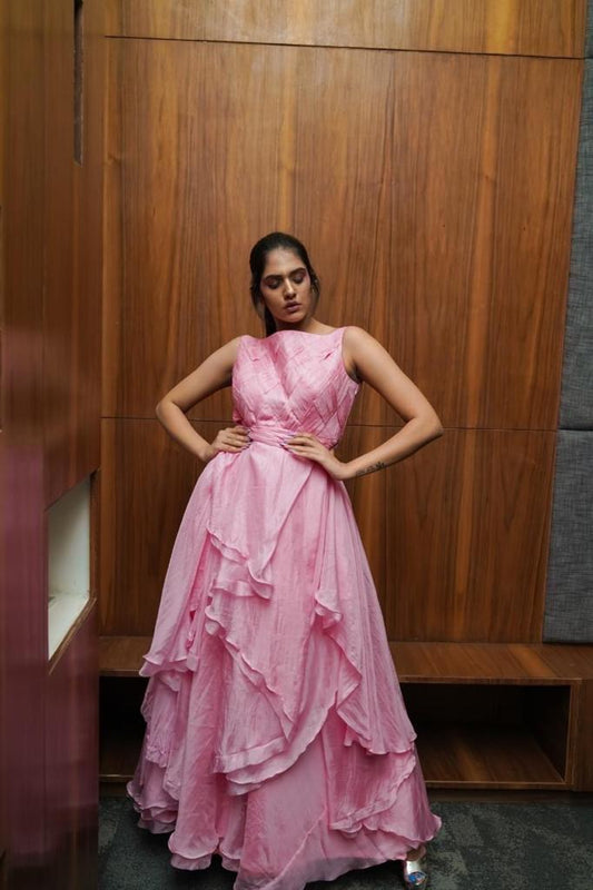 Soft and romantic pink gown