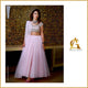 Pastel Pink Embroidered Net Lehenga Choli with Lightweight Dupatta